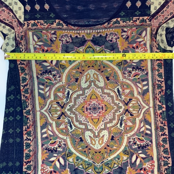 Lucky Brand High Low Boho Graphic T-shirt - Picture 6 of 10